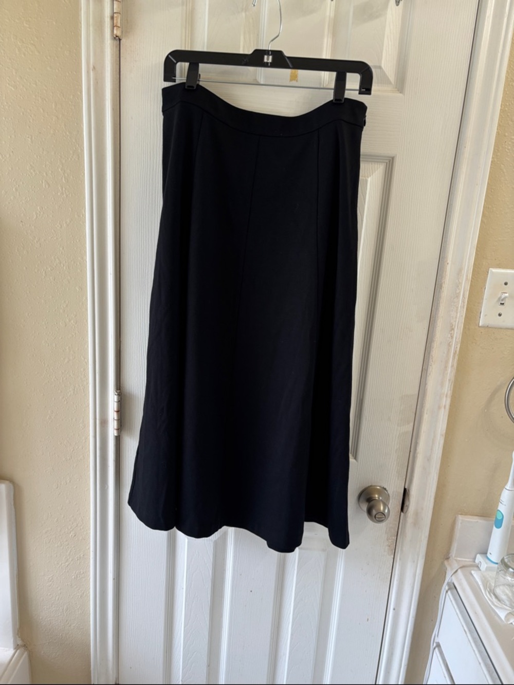 Talbots Black maxi skirt with side zipper. NWT